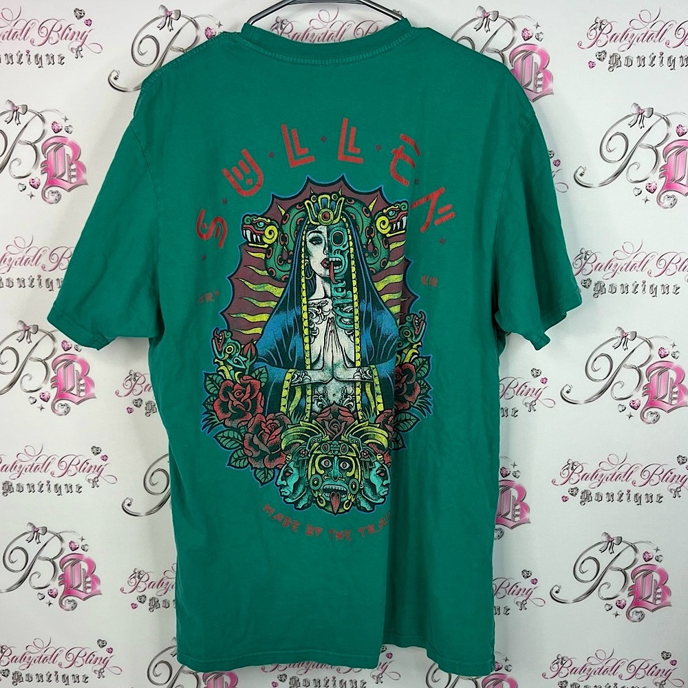 Sullen art collective tshirt art tattoo brand tattoos Green Graphic T-Shirt